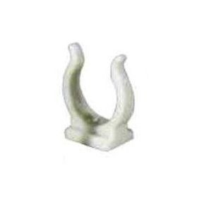 White Nylon Tube Clip/Holder- 25mm (1")