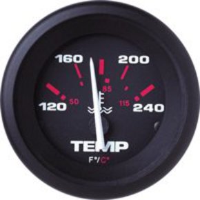 Amega 50mm Domed Water Temperature Gauge