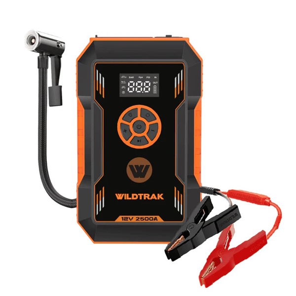Heavy Duty 2500A Lithium Jump Starter 12000Mah With Tyre Compressor