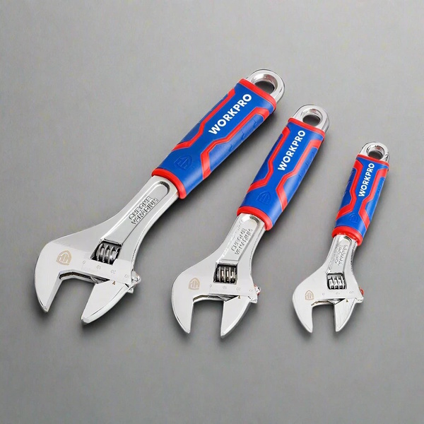 3-Piece Adjustable Wrench Set  6", 8" & 10"