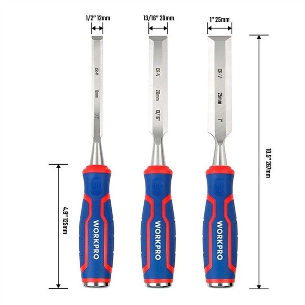 3-Piece Wood Chisel Set