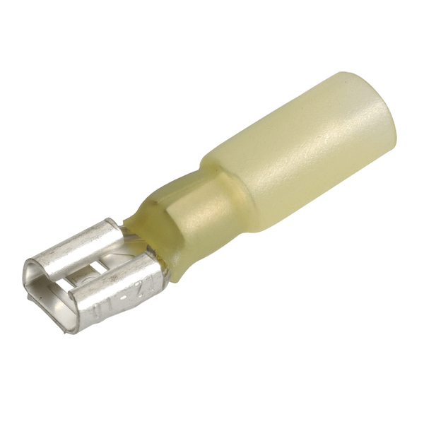Yellow Female Heat Shrink Blade Terminal 5.0-6.0Mm Wire - 15-Pk