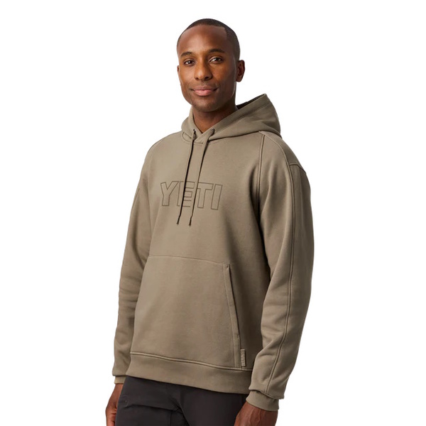 Logo Built For The Wild Fleece Hoodie Taupe