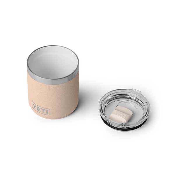 Rambler 10 Oz Stackable Lowball Ceramic Lined With Magslider Lid - Tahini 