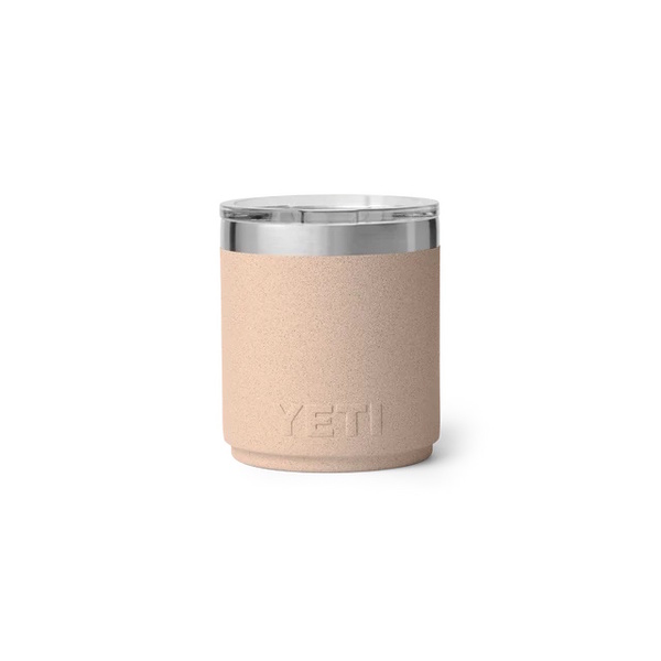 Rambler 10 Oz Stackable Lowball Ceramic Lined With Magslider Lid - Tahini 