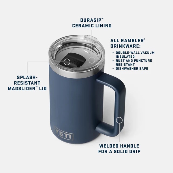 Rambler 24 Oz (710 Ml) Ceramic Lined Mug - Cape Taupe 