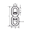 Stainless Steel 8Mm Eye / Eye Swivel - 1900Kgs Bs