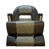 Superyacht Class Nautic Helm Seat W/ Bolster Grey/Charcoal 