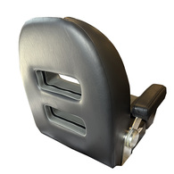 Superyacht Class Nautic Helm Seat W/ Bolster Grey/Charcoal 