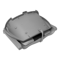 Traveller Folding Padded Seat Grey W/Dark Grey Trim