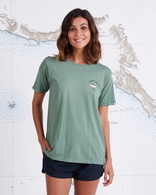 Ahi Mount Boyfriend Womens Short Sleeve T-Shirt - Sage Green