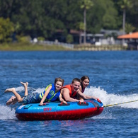 Ultra Screamer 1-3 Person Water Towable Biscuit 80" Red/Blue