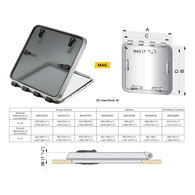 Magnus 2626 Offshore Hatch Silver 312X312mm Silver