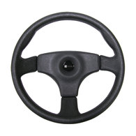 3 Spoke Stealth Thermomoulded Steering Wheel 13.5" Black