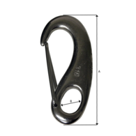 Ss Spring Snap Hook Forged C-Shape 15Mm X 100Mm 900Kgs Bs
