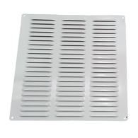 White Powder Coated Alloy Louvred Vent 300mmW x 300mmH