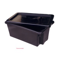 XL H/Duty Commercial Quality Fish Bin(no lid) 90 Litre Black - 3-yr warranty