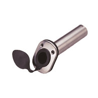 Angled SS Flush Mount Rod Holder w/Cap 30 Degrees