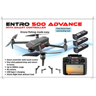 500 Advance 4K Bundle  W/ Smart Controller Includes Three Batteries And Landing