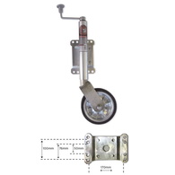Trailer Jockey Wheel - 200mm Solid Tyre - 350kg