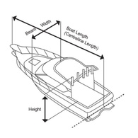 Trailerable Jumbo Boat Cover Ma501-1 (5.8-6.4M) Grey