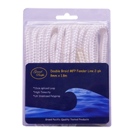 Braided Double Braid Floating Fender Lines 8Mm X 1.8M (2-Pk)