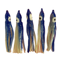 HOLIDAY BLUE/WHITE LURE SKIRT OCTOPUS 7CM 5-PK