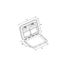 White Abs 1 Latch Access Hatch - 375X270mm