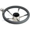 5 Spoke 11.0" Ss W / Brodie Knob - Grey Grip