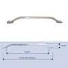 Ss Top Mount Handrail 305Mm Long (383Mm Centres)