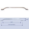 Ss Top Mount Handrail 610Mm Long (684Mm Centres)