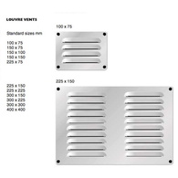 White Powder Coated Alloy Louvred Vent 150 x 150mm