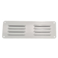 White Powder Coated Alloy Louvred Vent 225mmW x 75mmH