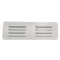 White Powder Coated Alloy Louvred Vent 225mmW x 75mmH