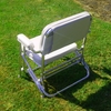 Padded Folding Alloy Deck Chair - Deluxe / Snow White
