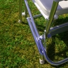 Padded Folding Alloy Deck Chair - Deluxe / Snow White