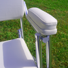 Padded Folding Alloy Deck Chair - Deluxe / Snow White