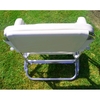 Padded Folding Alloy Deck Chair - Deluxe / Snow White