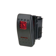 20 Amp Red LED Waterproof Rocker Switch Off - On