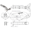 Maxset Bow Roller For 4-6Kg Anchor - S/S Satin Finish 465Mm