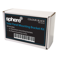 Solar Panel Mounting Kit 6 Pc. Black -Suits To 40Mm
