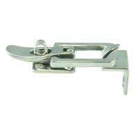 Over Centre Anti Rattle Catch Latch Lockable Chrome Plated Brass Angled 31x102mm