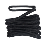 Spliced Double Braid Nylon Dock/Mooring Line - Black - 12mm x 5m