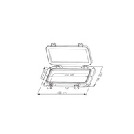 Porthole Opening Abs 200X400mm - Black