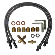 TPT10211 Trailer Disc Brake Hose Kit- Single Axle - Stainless Steel - Pair