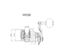 Hybrid Hy20c Boat Reel - Black