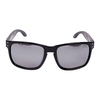 Polarised Sunglasses - Shiny Black With Silver Mirror Lens