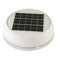 Solar Vent w/24hr Day/Night Battery 4" White
