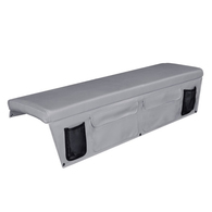 Seat Cushion (Squab) with Storage Pocket 40 x 120cm - Beige Grey