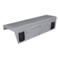 Seat Cushion (Squab) with Storage Pocket 40 x 150cm - Beige Grey